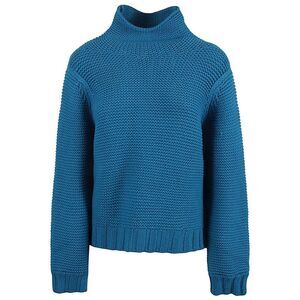 LIVIANA CONTI Women's High Neck Textured Knit Sweater Women BLUE Sweaters &